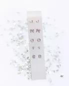 Screwback Stud Earrings - Madison Silver Clear