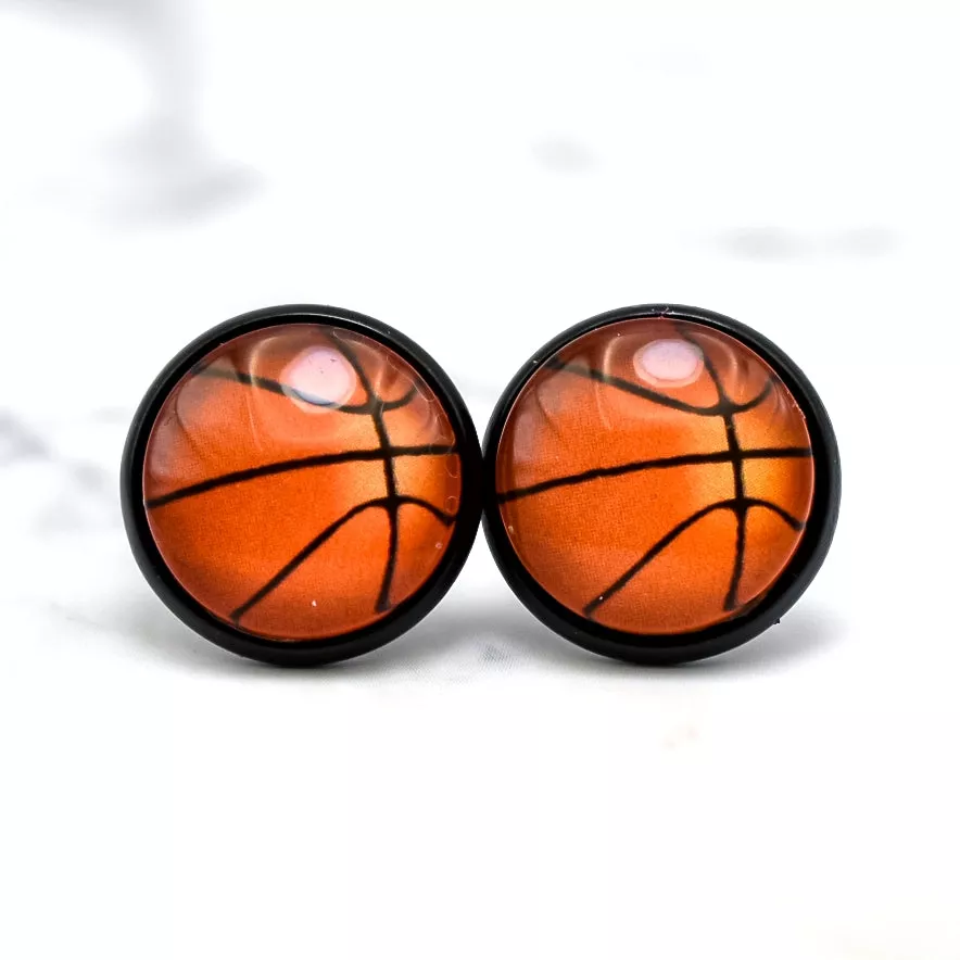 Basketball Photo Stud Earrings