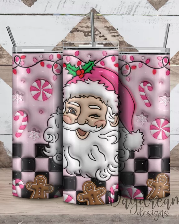 Pink Santa Tumbler