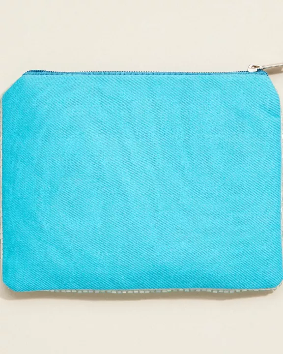Beaded Flamingo Coin Purse – Tropical Sequin Zip Pouch with Floral & Palm Leaf Design for Travel & Everyday Use