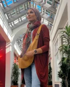 Turmeric Leather Sash Bag