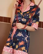 Printed two piece pajama set