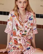 Printed two piece pajama set