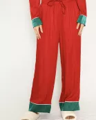 Textured Satin Holiday Pajama Set