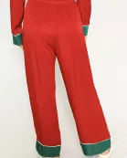 Textured Satin Holiday Pajama Set