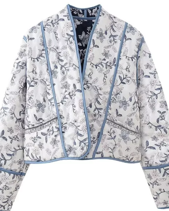 Printed quilt jacket