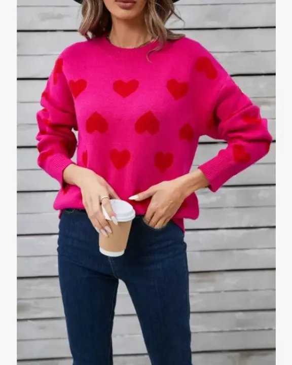 All over Heart Sweater 