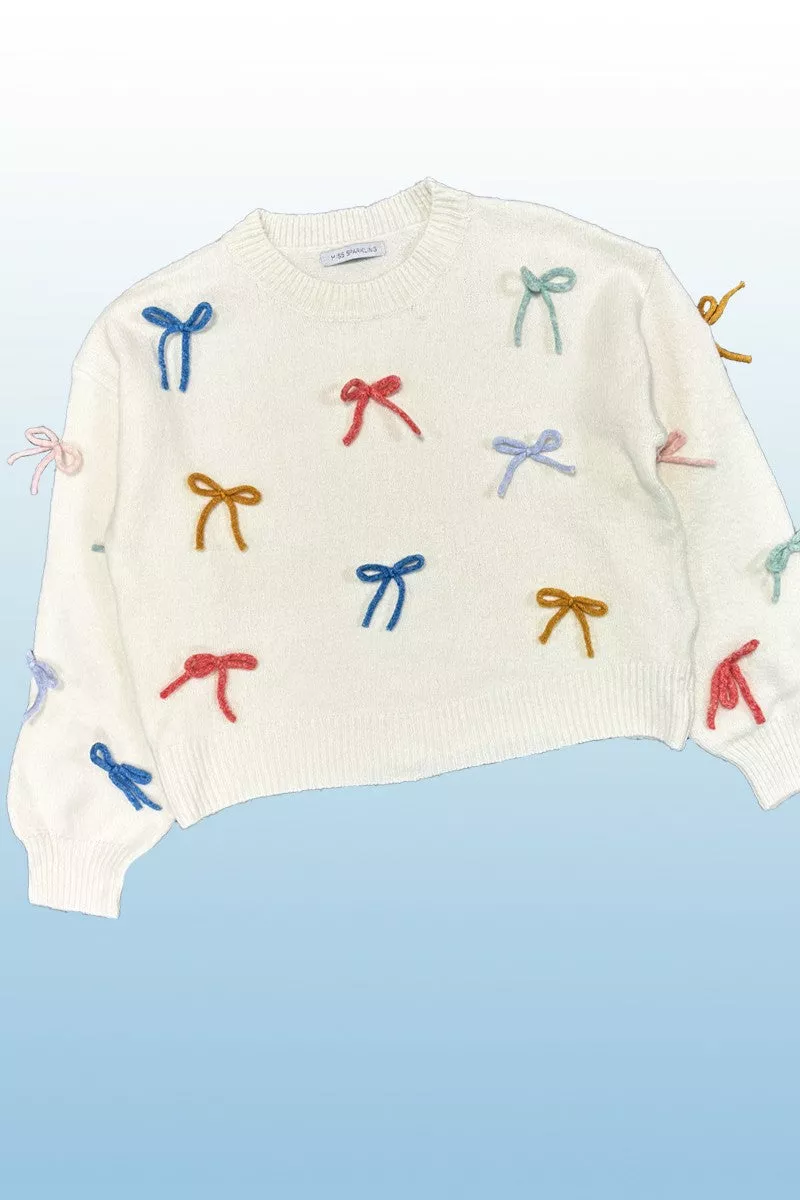 All over Bow knit sweater