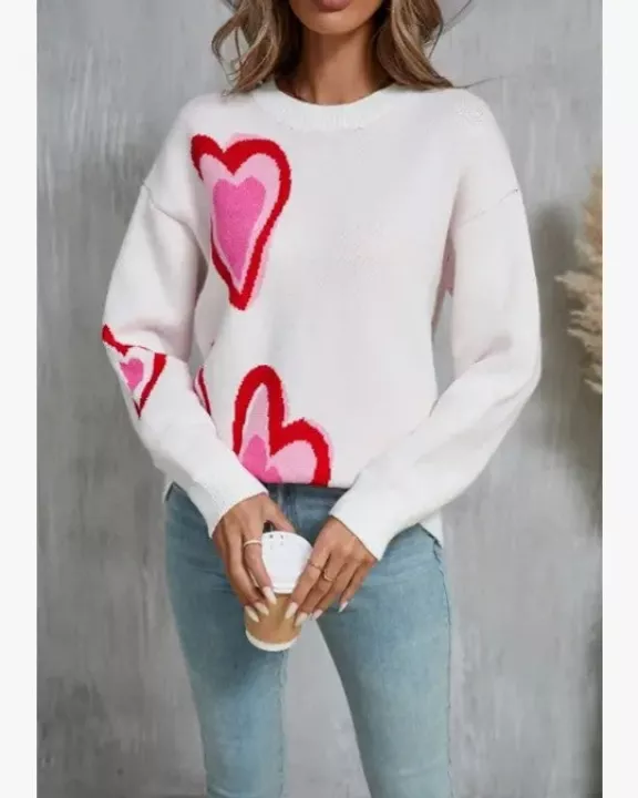 Heart knit sweater