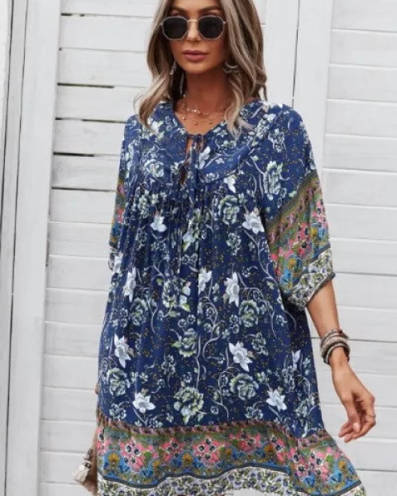 Floral babydoll shift dress