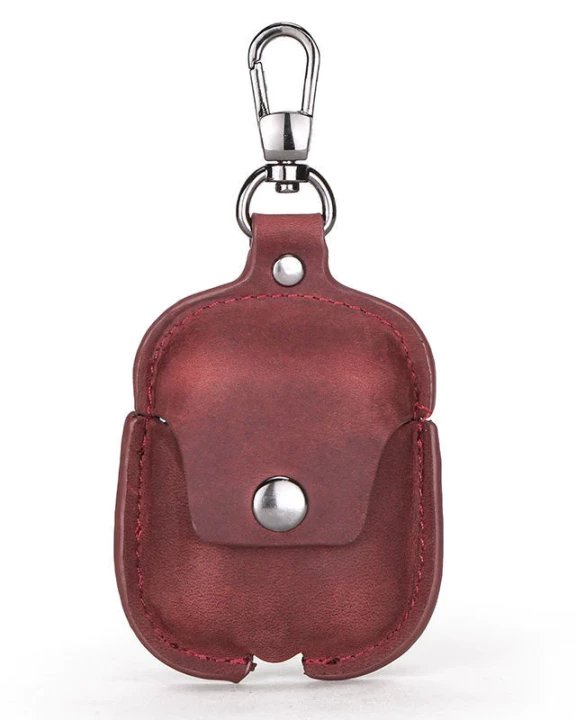 AirPods Leather Case -Wine Red