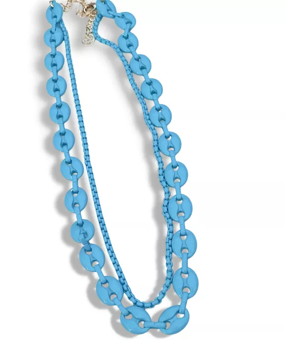 Double G blue Necklace L8