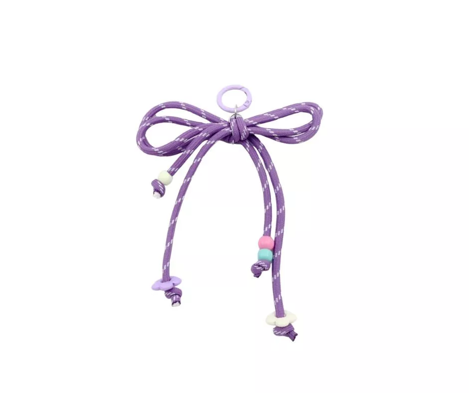 Mariner Bow Bag Charm in Veronica Purple