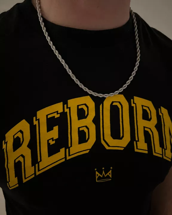 MENS SILVER ROPE CHAIN NECKLACE