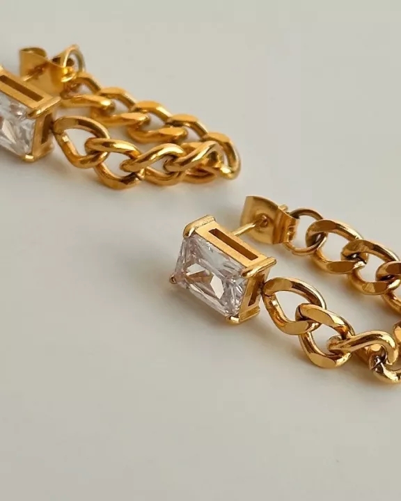 DIAMOND CHAIN EARRINGS