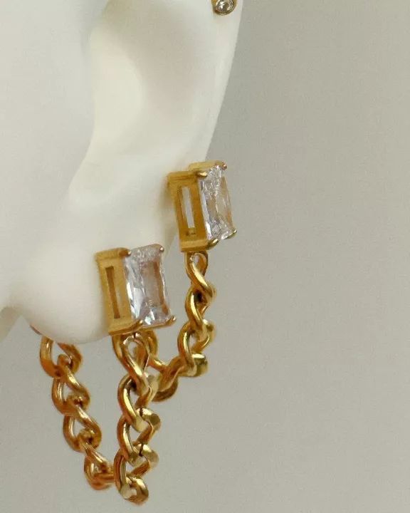 DIAMOND CHAIN EARRINGS