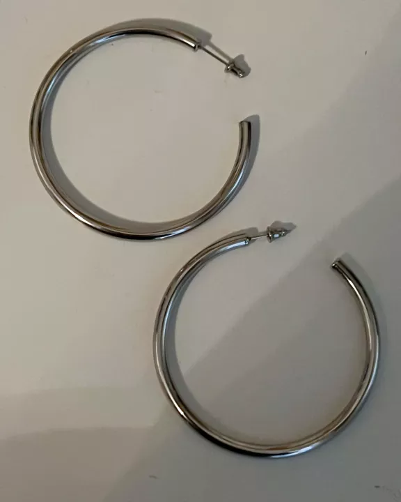 LARGE SILVER HOOPS