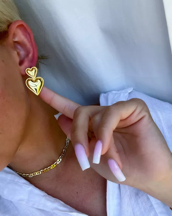 DOUBLE HEART EARRINGS