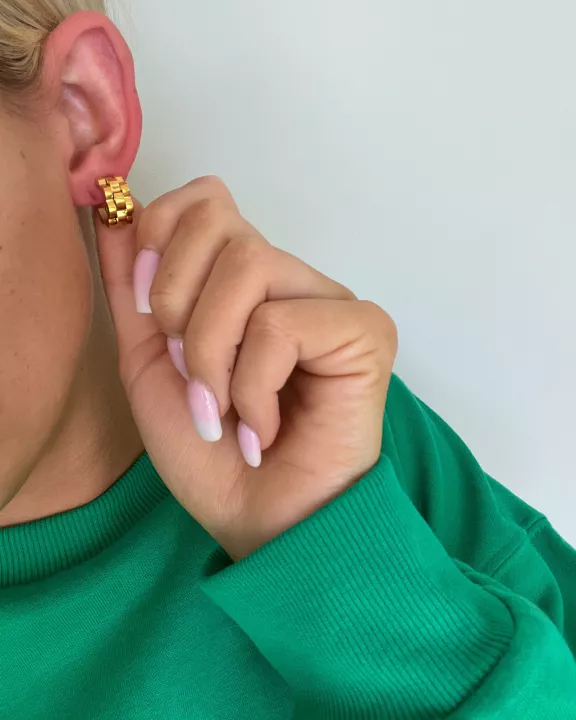 SMALL GOLD ROLLY HOOPS