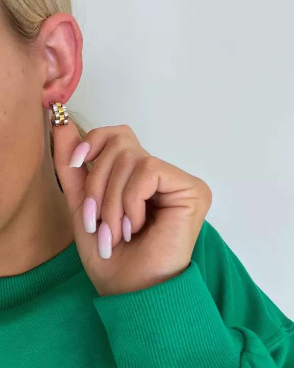SMALL TWO TONED ROLLY HOOPS