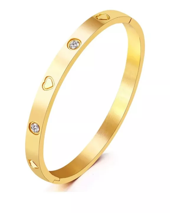 GOLD HEART BANGLE