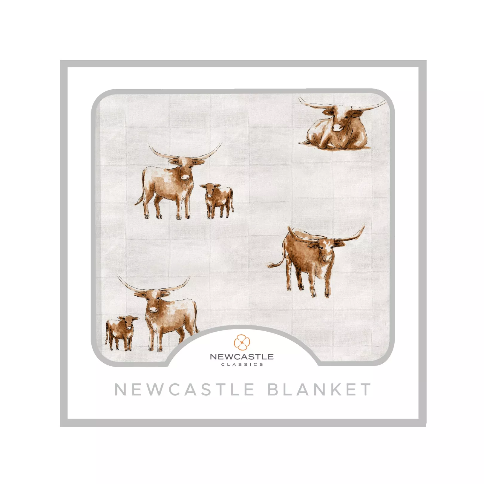 Longhorn Bamboo Newcastle Blanket