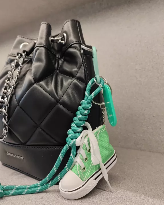 Sneakers Name Tag Braided Thread Bag Charm