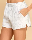 CP10135-Camouflage Print High Waisted Sweat Short