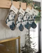 Brown Cowhide Christmas Stocking
