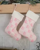 Pink Howdy Christmas Stocking