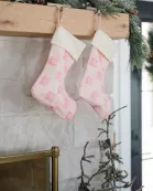 Pink Howdy Christmas Stocking