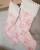 Pink Howdy Christmas Stocking