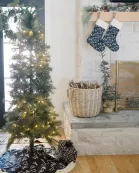 Black Brand Christmas Tree Skirt