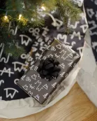 Black Brand Christmas Tree Skirt