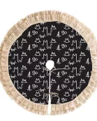 Black Brand Christmas Tree Skirt