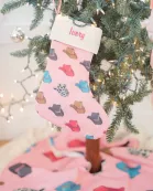 Pink Cowboy Hat Christmas Tree Skirt