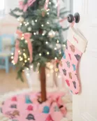 Pink Cowboy Hat Christmas Tree Skirt