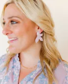 Fern Statement Earrings - Vintage Rose