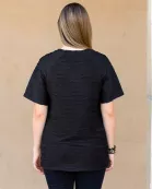 50081 - Textured Half Sleeve Top with slits