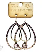 Double teardrop earring, Austrian crystal