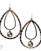Double teardrop earring, Austrian crystal