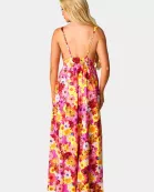 Zena Plunging Neck Maxi Dress - Sunshine