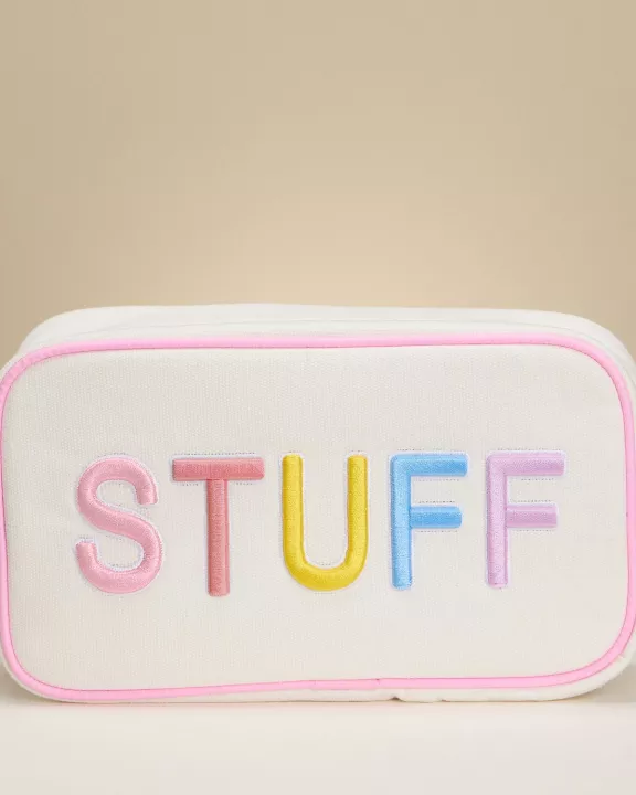 Canvas Pouch with Rainbow "STUFF"