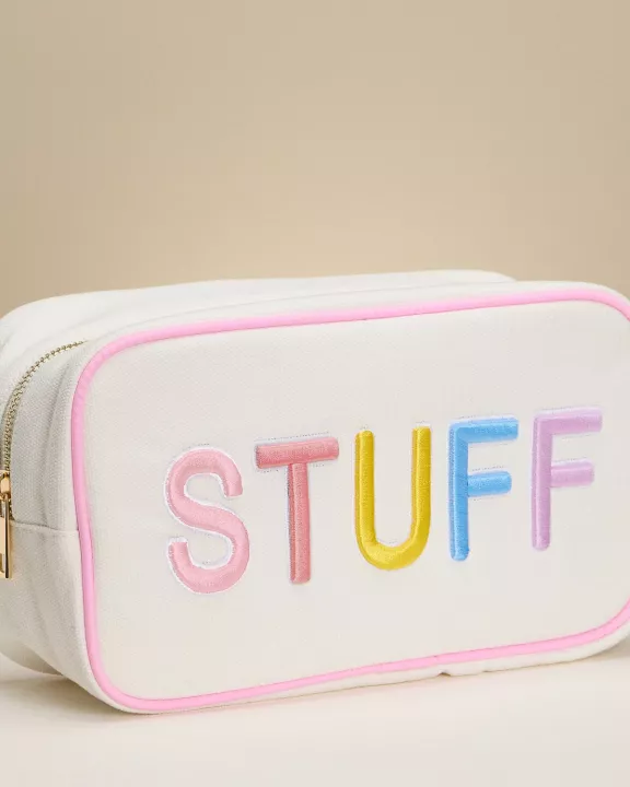 Canvas Pouch with Rainbow "STUFF"