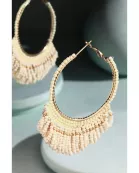 Seed Bead Loop Tassle Earrings
