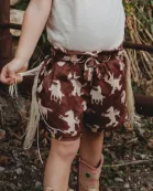 Brown Cowgirl Shorts w/t Fringe (2T-5T)