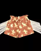 Brown Cowgirl Shorts w/t Fringe (2T-5T)