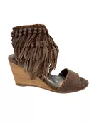 True Fringe Suede Wedge