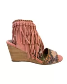 True Fringe Suede Wedge