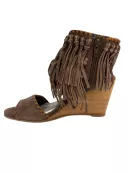 True Fringe Suede Wedge